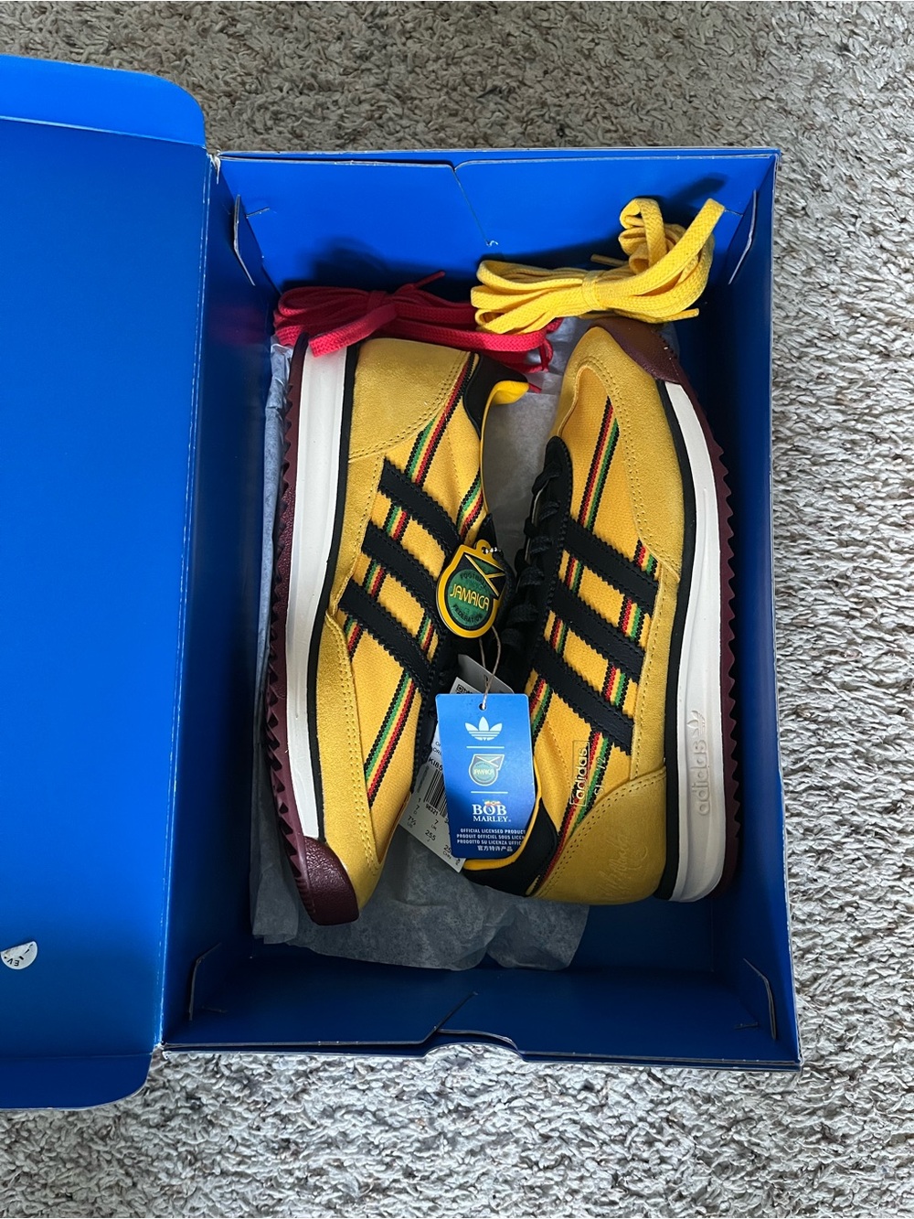 Adidas Originals SL 72 RS Jamaica x Bob Marley KI8575 Brand New Sneakers - Picture 2 of 16